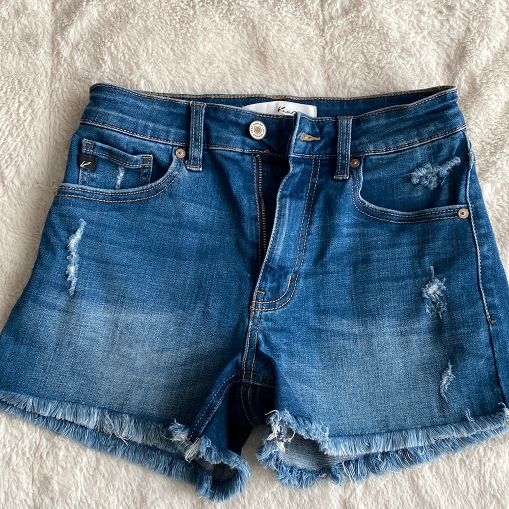Kancan distressed denim shorts
